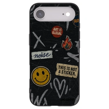 Picasee silikonový černý obal pro Apple iPhone Air - STICKERS x TAGS