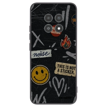 Picasee silikonový černý obal pro Realme 12X - STICKERS x TAGS
