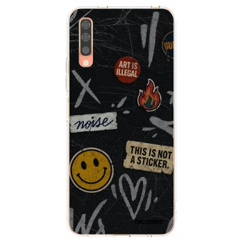 Picasee silikonový průhledný obal pro Samsung Galaxy A70 A705F - STICKERS x TAGS