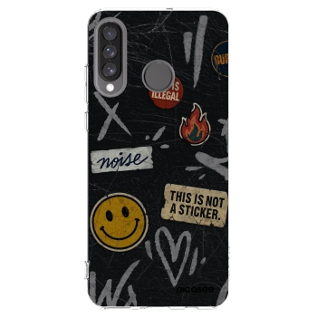 Picasee silikonový průhledný obal pro Huawei P30 Lite - STICKERS x TAGS