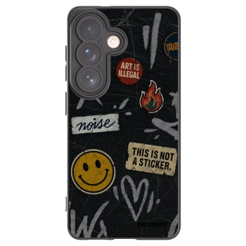 Picasee silikonový černý obal pro Samsung Galaxy S26 - STICKERS x TAGS