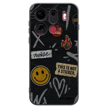 Picasee silikonový černý obal pro OPPO Find X9 Pro - STICKERS x TAGS