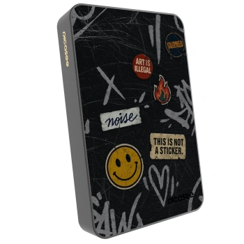 Picasee Powerbanka s MagSafe 10 000 mAh Šedá - STICKERS x TAGS