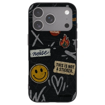 Picasee silikonový černý obal pro Apple iPhone 18 Pro - STICKERS x TAGS