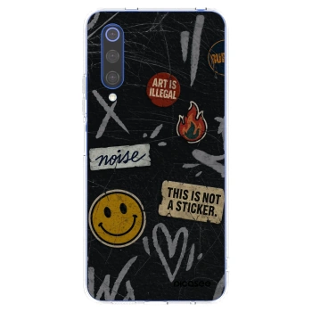 Picasee silikonový průhledný obal pro Xiaomi Mi 9 SE - STICKERS x TAGS