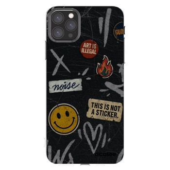 Picasee silikonový průhledný obal pro Apple iPhone 11 Pro Max - STICKERS x TAGS