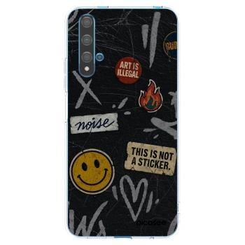 Picasee silikonový průhledný obal pro Huawei Nova 5T - STICKERS x TAGS
