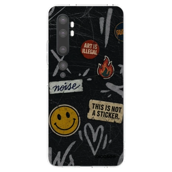 Picasee silikonový průhledný obal pro Xiaomi Mi Note 10 (Pro) - STICKERS x TAGS