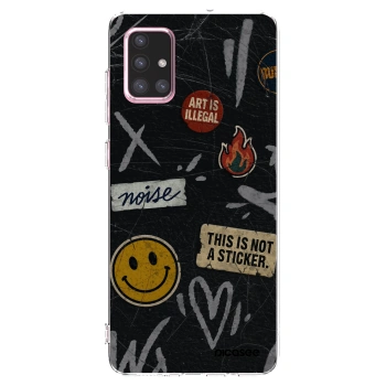 Picasee silikonový průhledný obal pro Samsung Galaxy A71 A715F - STICKERS x TAGS