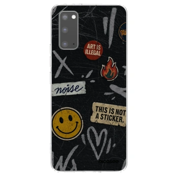 Picasee silikonový průhledný obal pro Samsung Galaxy S20 G980F - STICKERS x TAGS