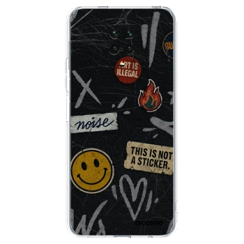 Picasee silikonový průhledný obal pro Xiaomi Redmi Note 9 Pro - STICKERS x TAGS