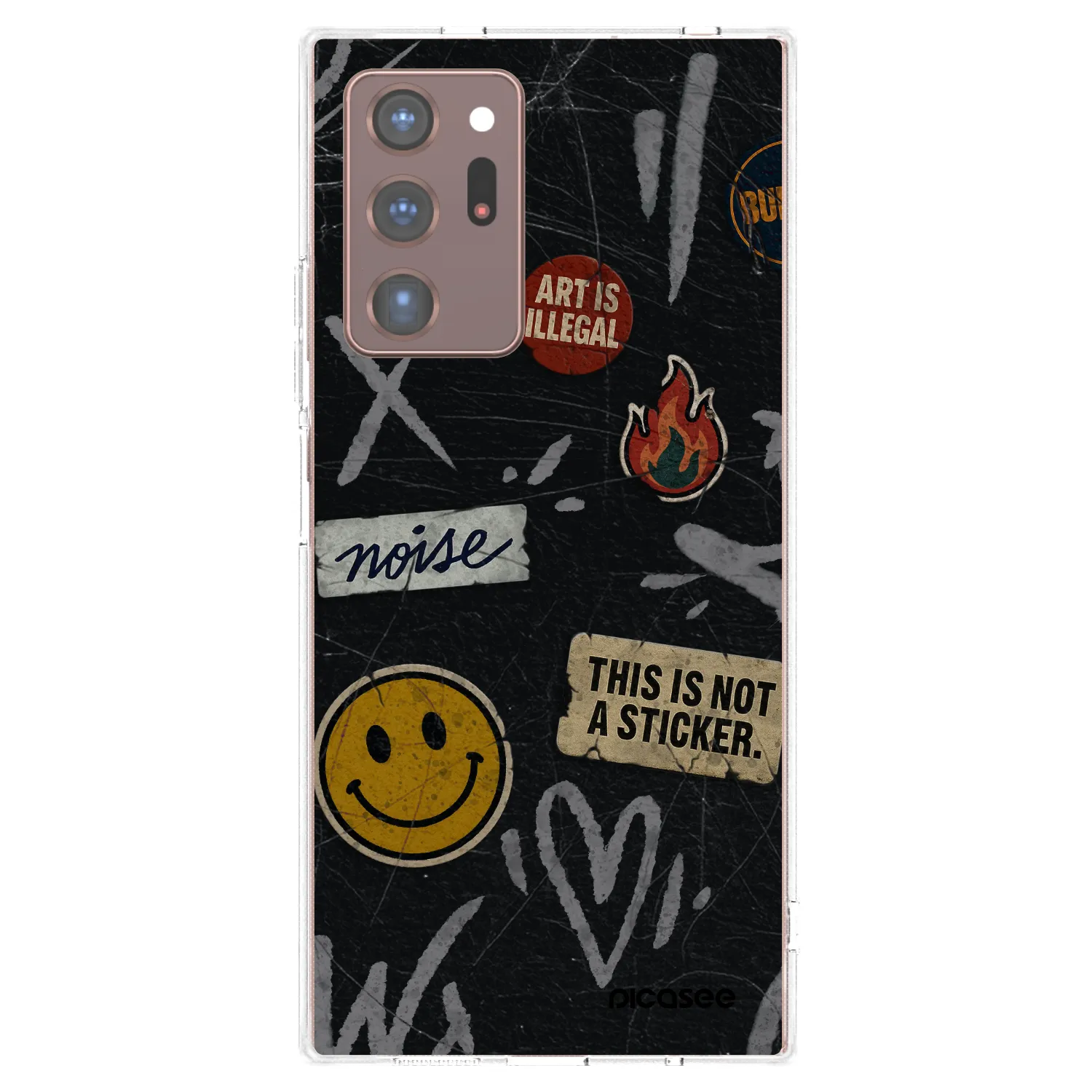 Picasee silikonový průhledný obal pro Samsung Galaxy Note 20 Ultra - STICKERS x TAGS