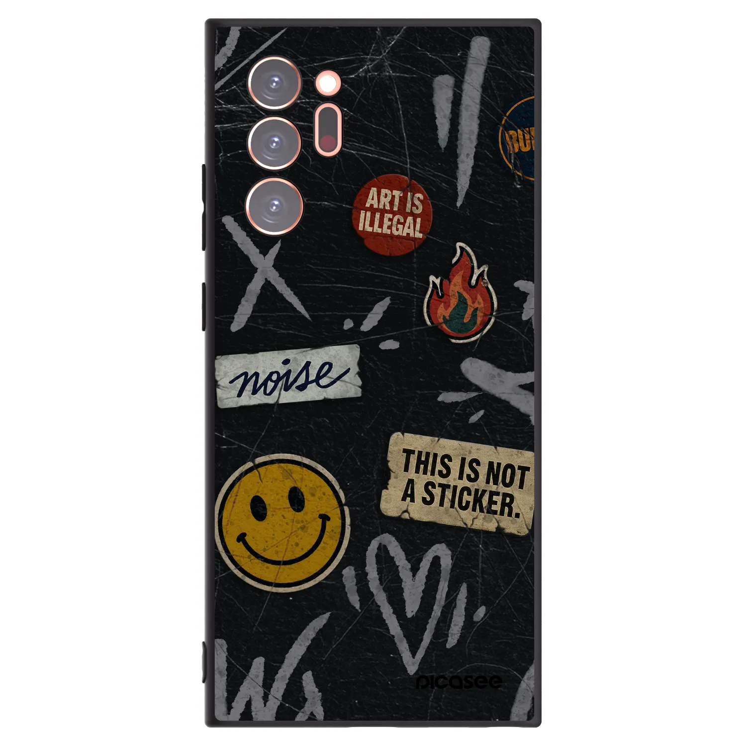 Picasee silikonový černý obal pro Samsung Galaxy Note 20 Ultra - STICKERS x TAGS