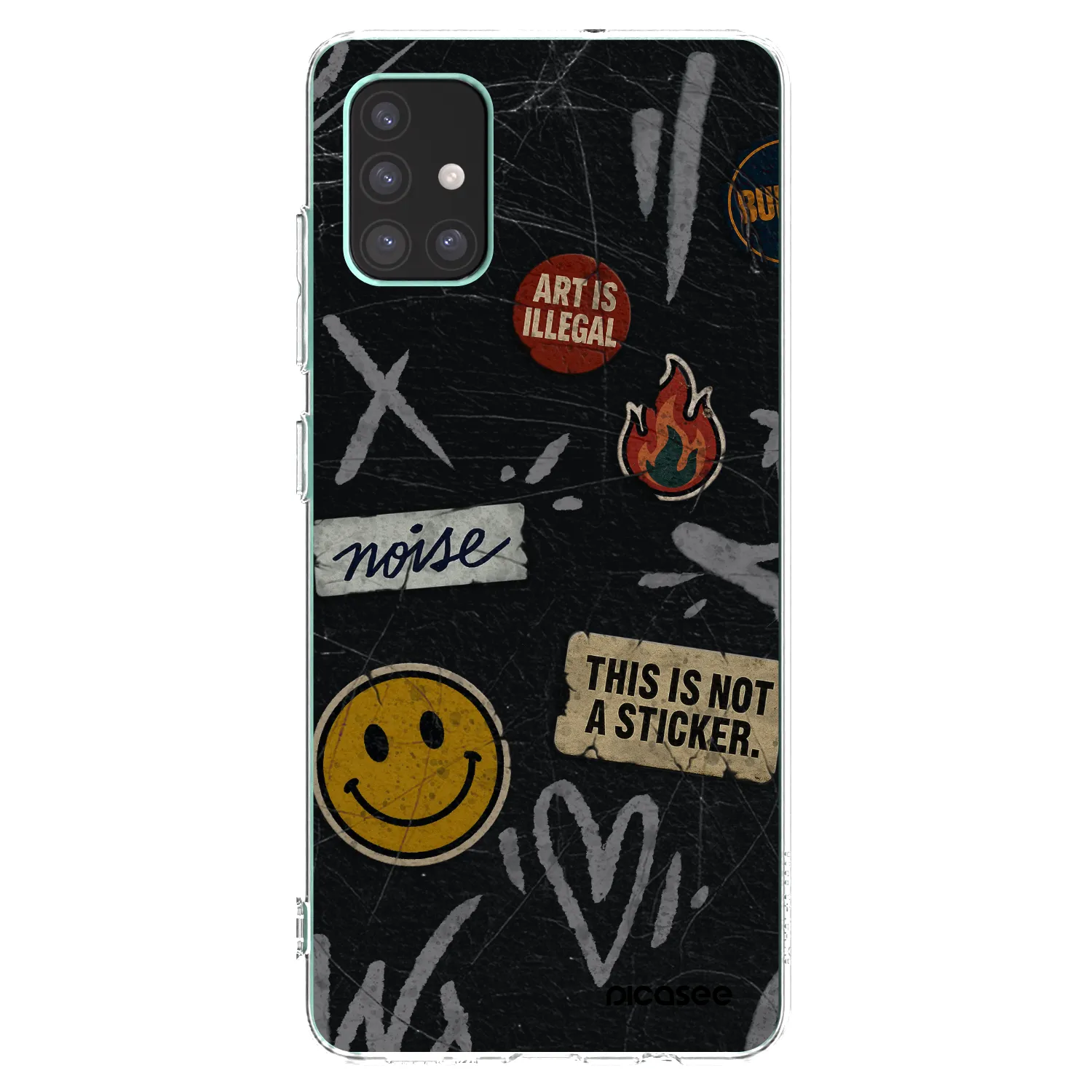 Picasee silikonový průhledný obal pro Samsung Galaxy M51 M515F - STICKERS x TAGS