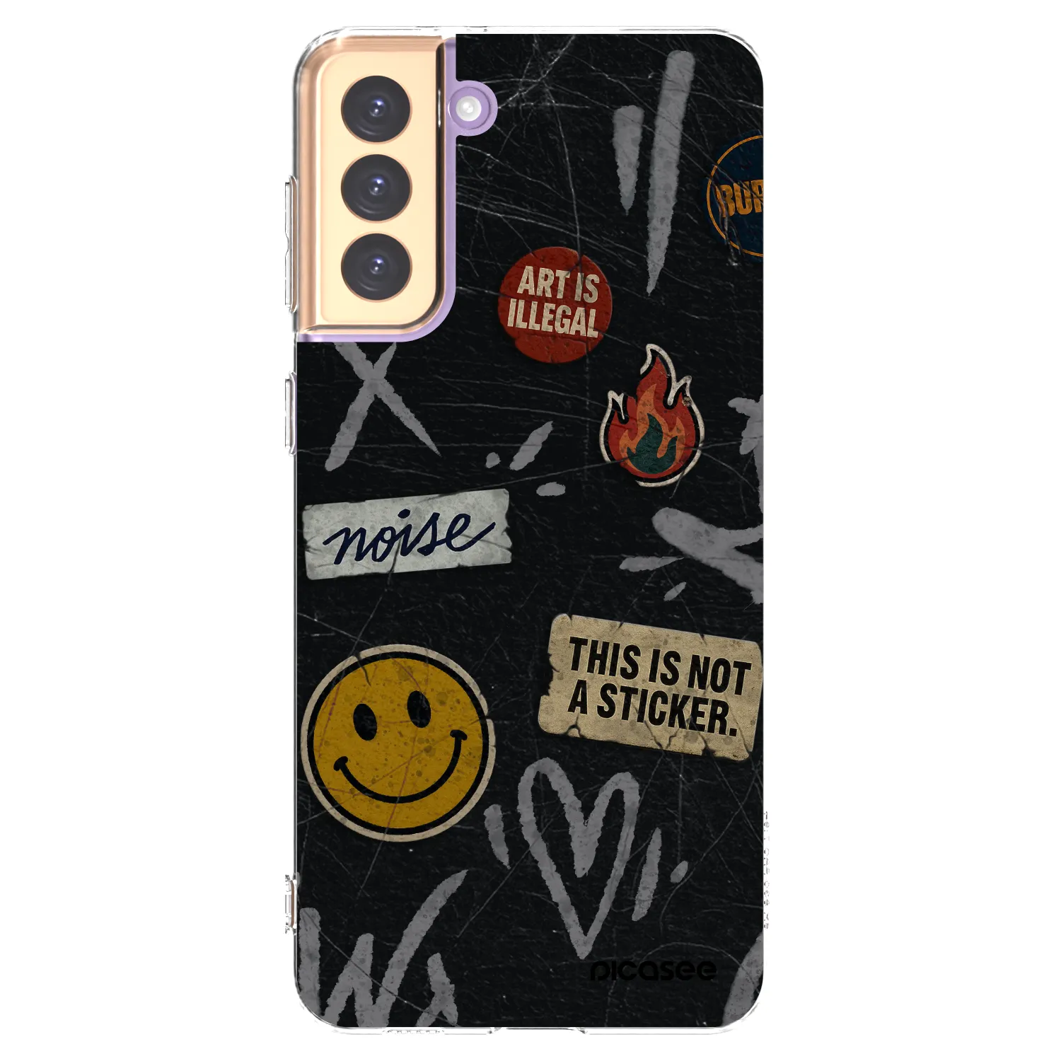 Picasee silikonový průhledný obal pro Samsung Galaxy S21+ 5G G996F - STICKERS x TAGS