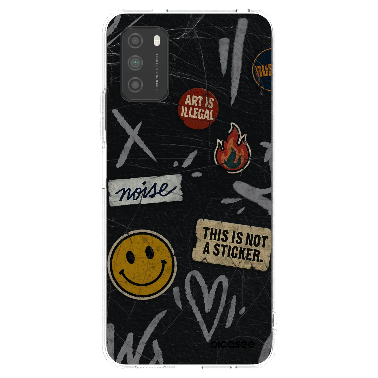 Picasee silikonový průhledný obal pro Xiaomi Poco M3 - STICKERS x TAGS