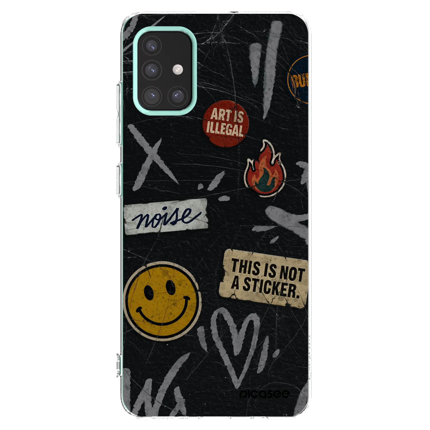 Picasee silikonový průhledný obal pro Samsung Galaxy M31s - STICKERS x TAGS