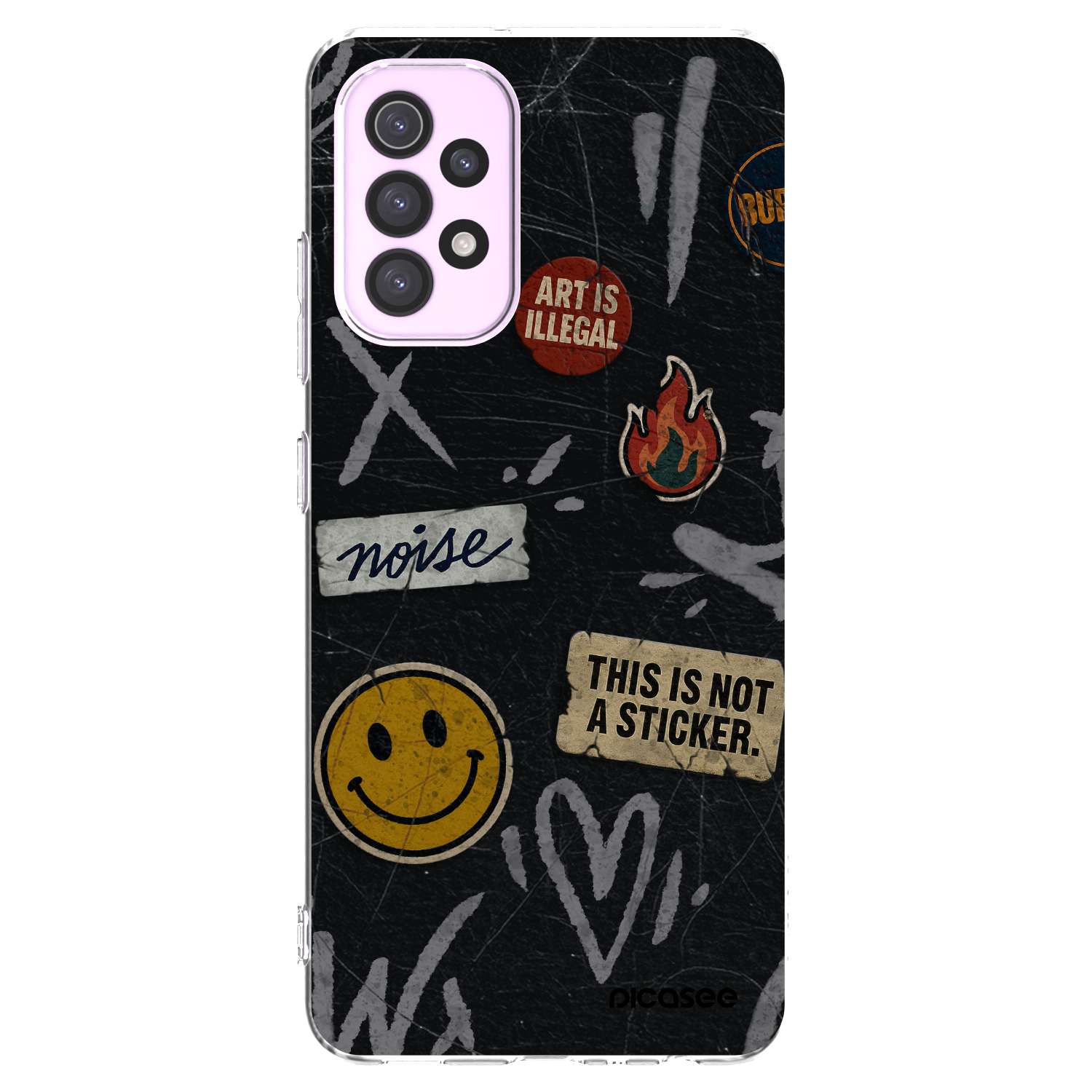 Picasee silikonový průhledný obal pro Samsung Galaxy A32 5G A326B - STICKERS x TAGS