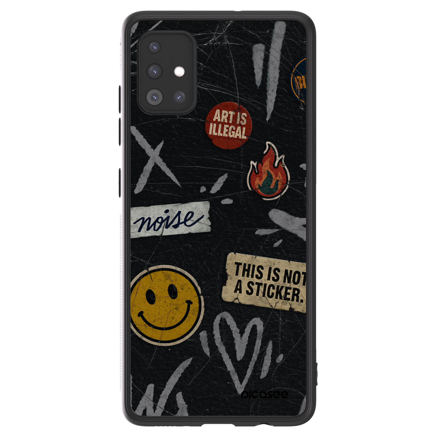 Picasee ULTIMATE CASE pro Samsung Galaxy A51 A515F - STICKERS x TAGS