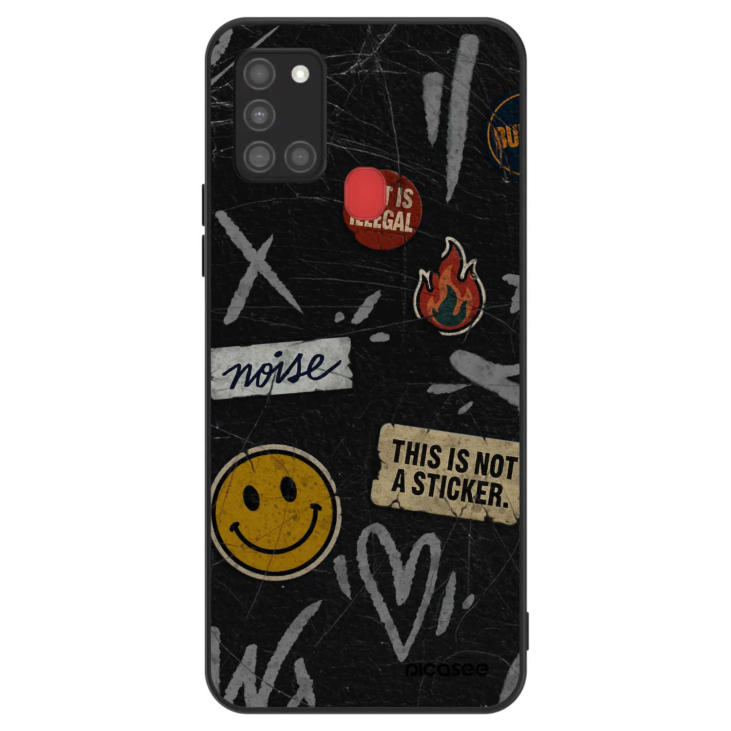 Picasee ULTIMATE CASE pro Samsung Galaxy A21s - STICKERS x TAGS