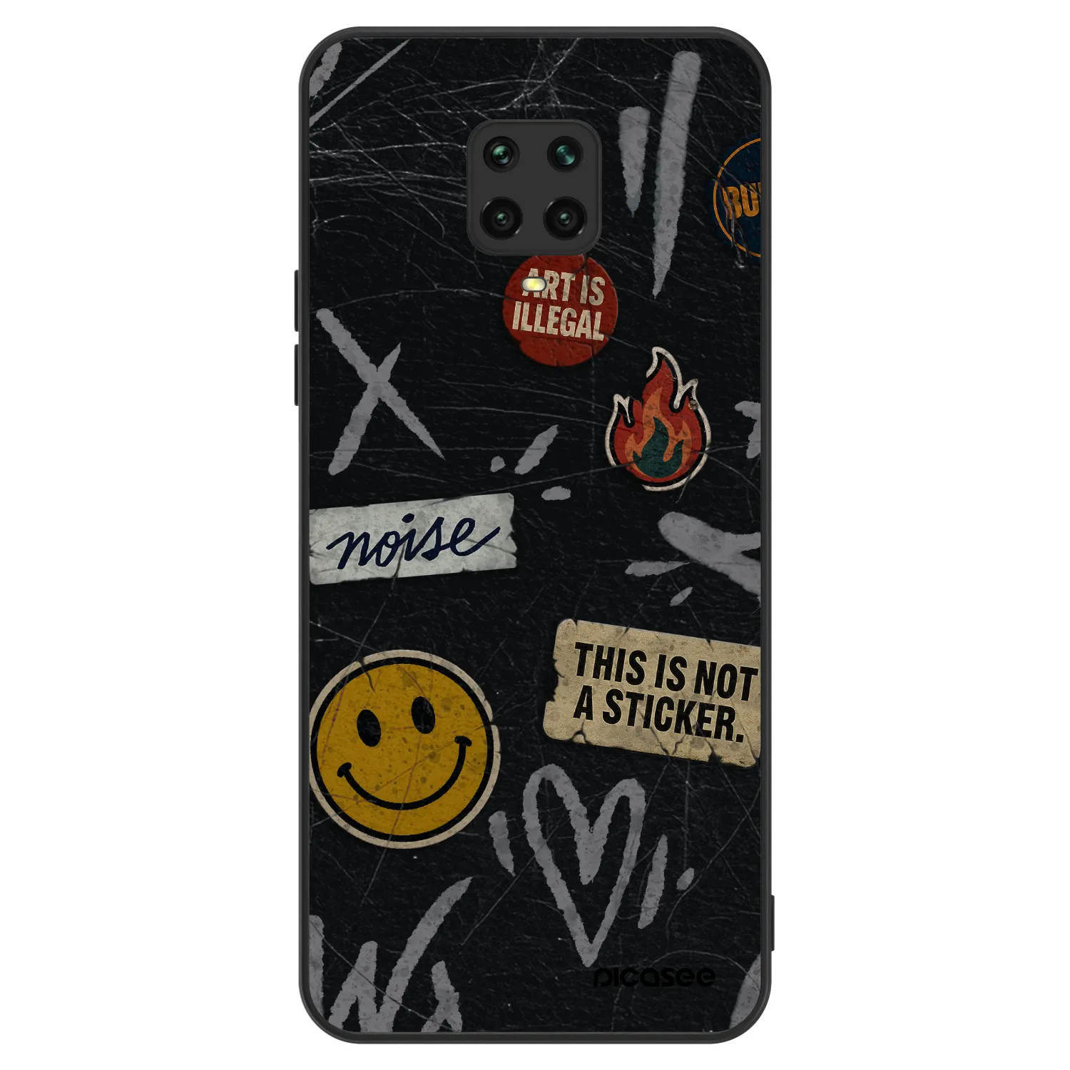 Picasee ULTIMATE CASE pro Xiaomi Redmi Note 9 Pro - STICKERS x TAGS