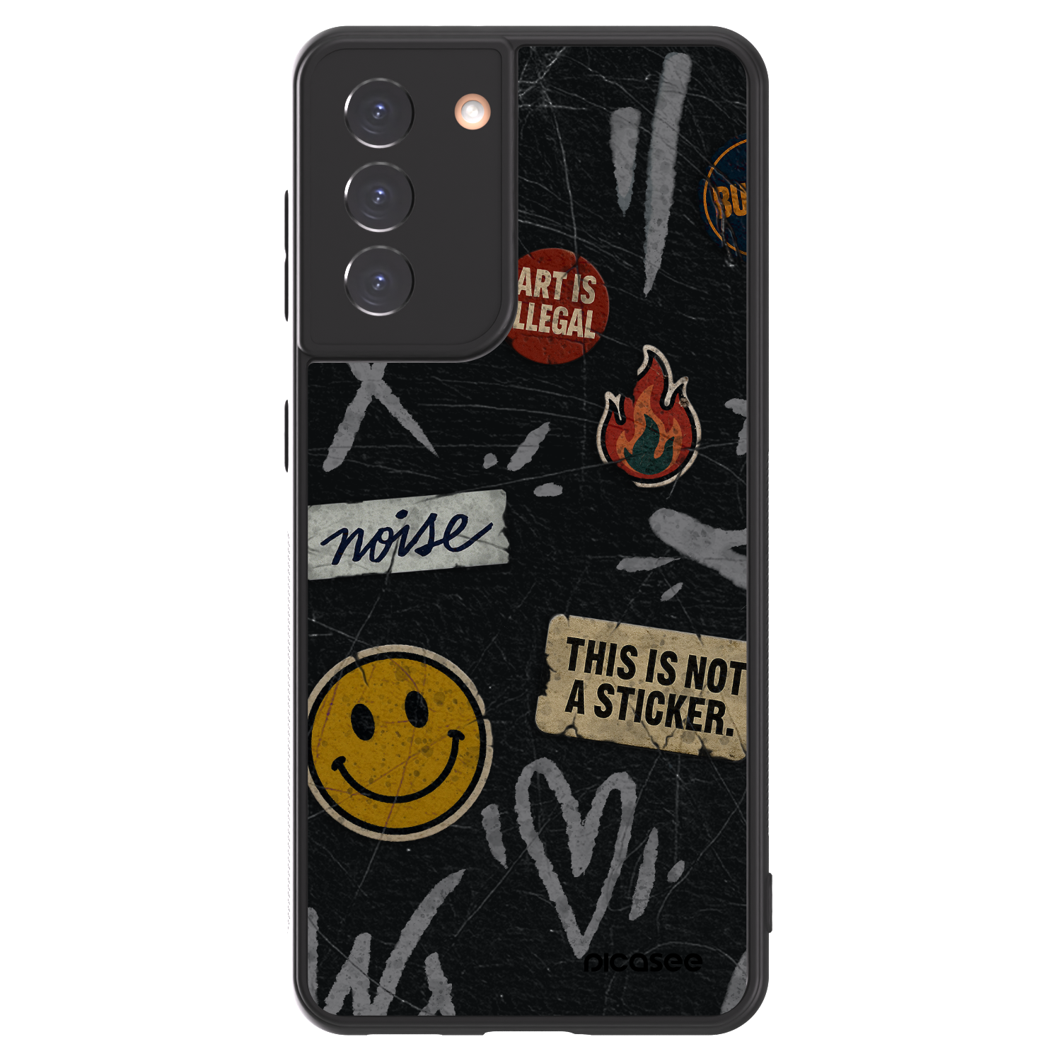 Picasee ULTIMATE CASE pro Samsung Galaxy S21 5G G991B - STICKERS x TAGS