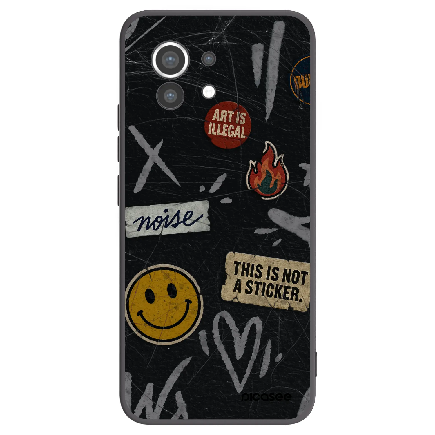 Picasee silikonový černý obal pro Xiaomi Mi 11 - STICKERS x TAGS