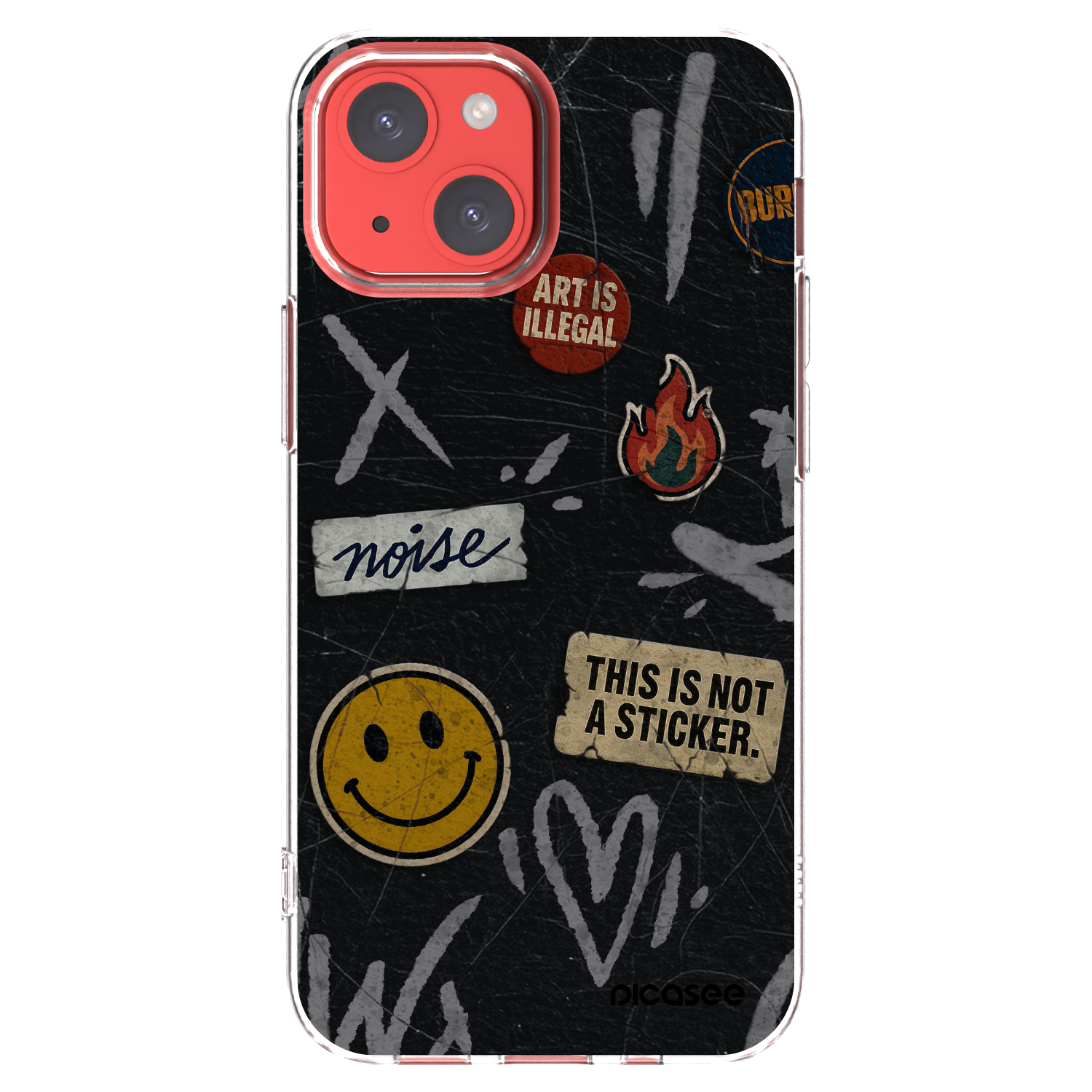 Picasee silikonový průhledný obal pro Apple iPhone 13 mini - STICKERS x TAGS