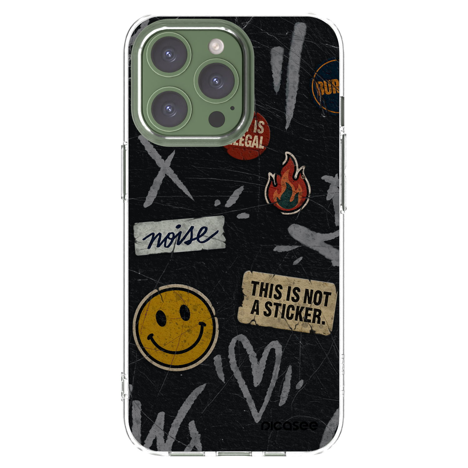 Picasee silikonový průhledný obal pro Apple iPhone 13 Pro - STICKERS x TAGS