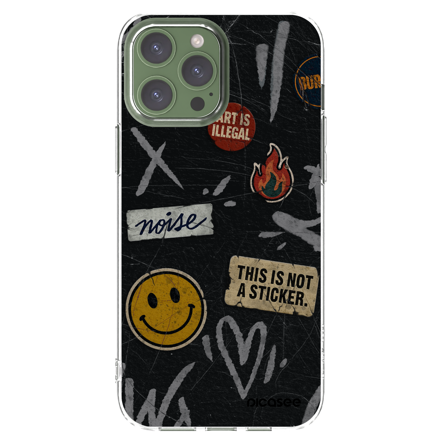 Picasee silikonový průhledný obal pro Apple iPhone 13 Pro Max - STICKERS x TAGS