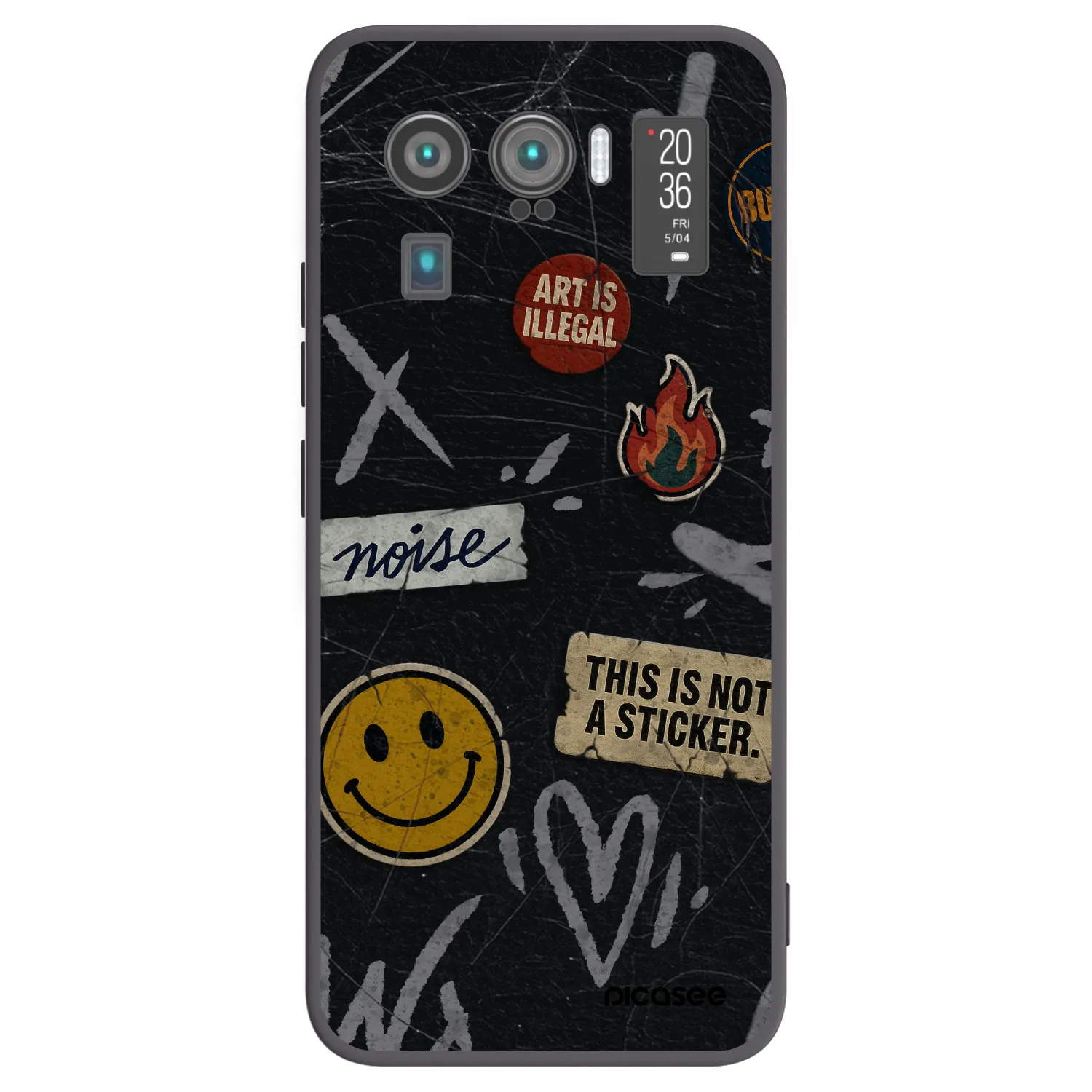 Picasee silikonový černý obal pro Xiaomi Mi 11 Ultra - STICKERS x TAGS