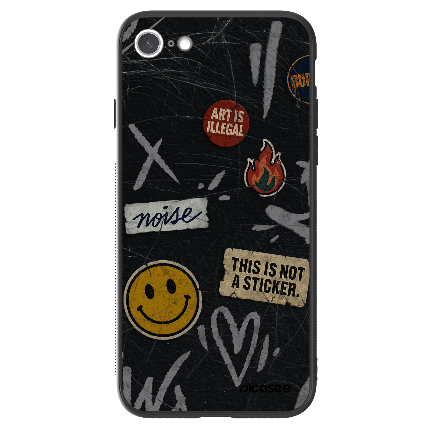 Picasee ULTIMATE CASE pro Apple iPhone SE 2020 - STICKERS x TAGS