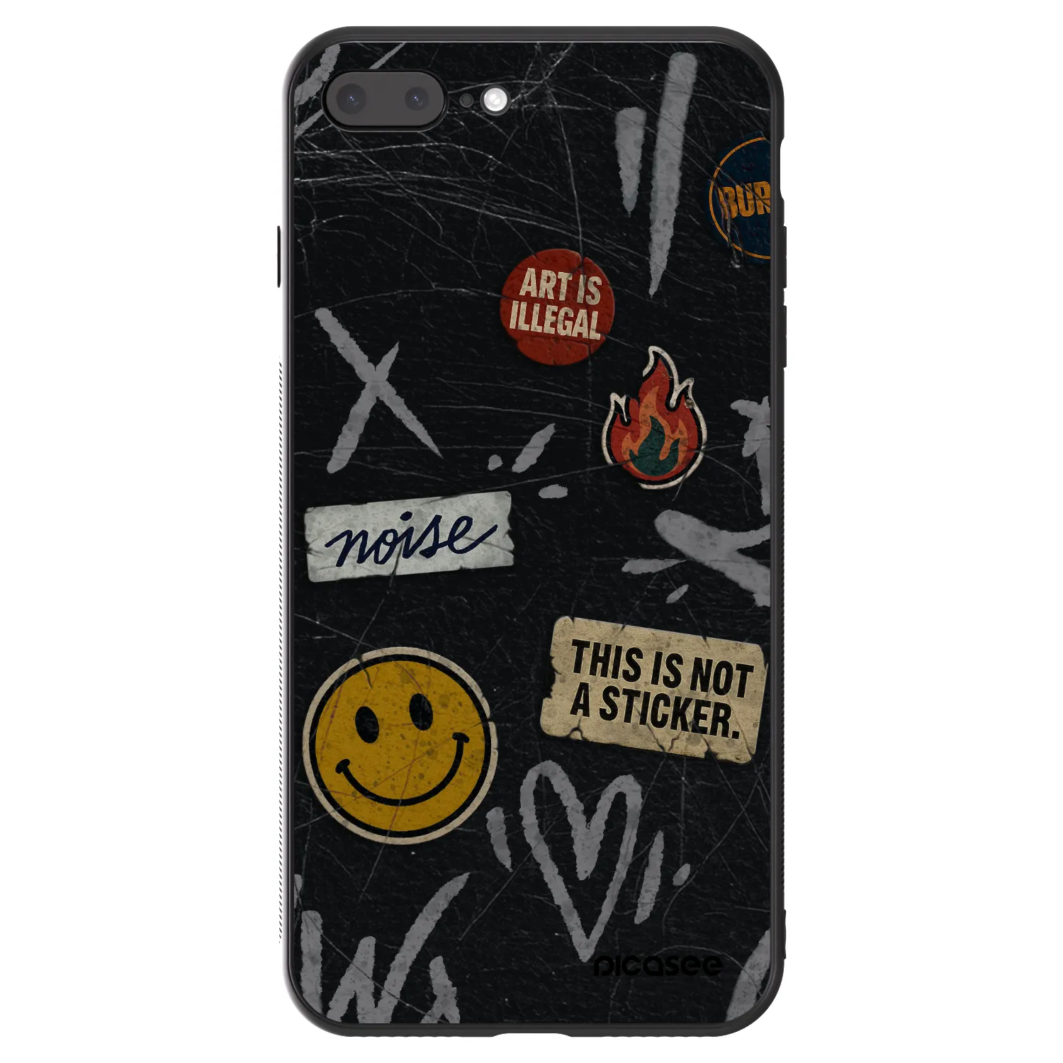Picasee ULTIMATE CASE pro Apple iPhone 8 Plus - STICKERS x TAGS