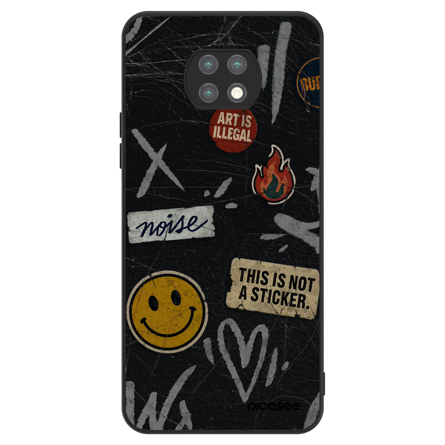 Picasee ULTIMATE CASE pro Xiaomi Redmi Note 9T - STICKERS x TAGS