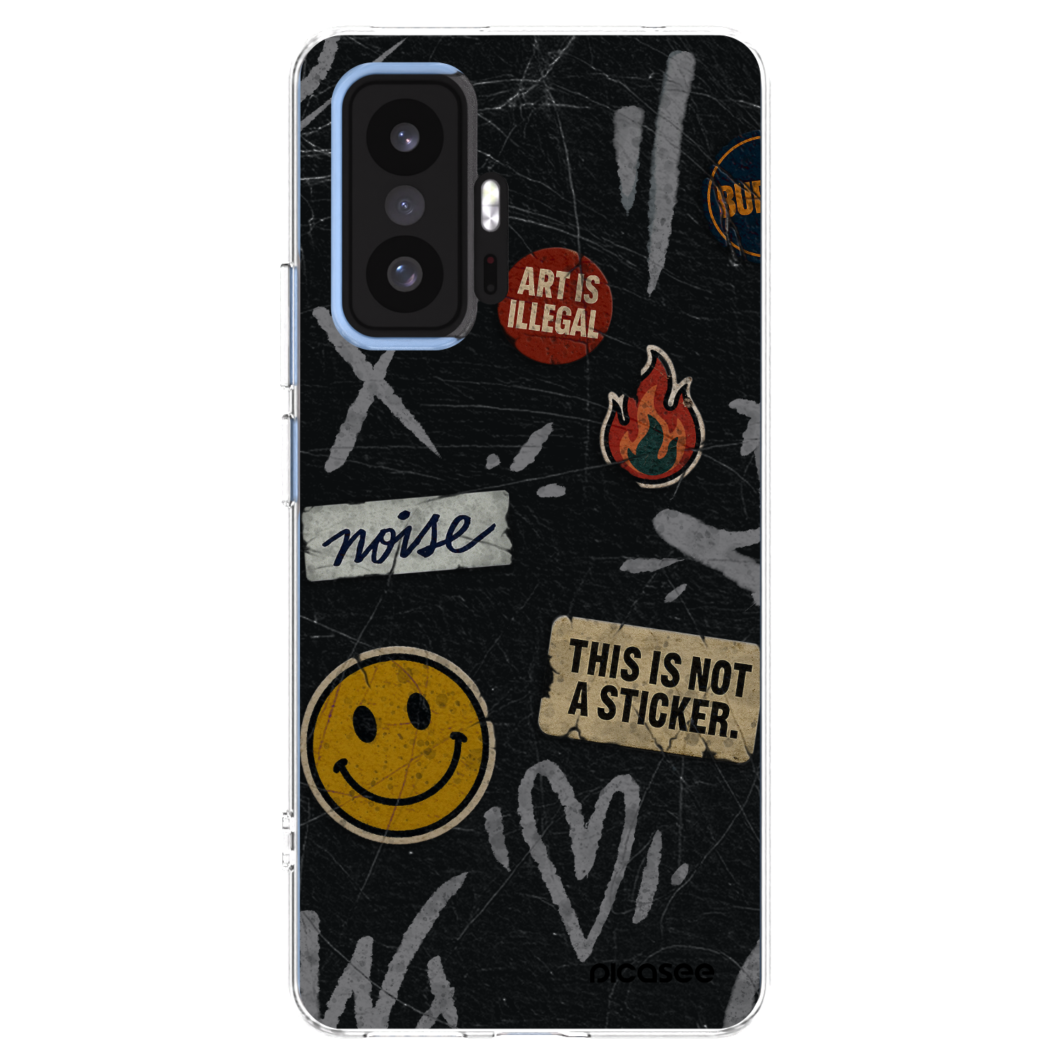 Picasee silikonový průhledný obal pro Xiaomi 11T - STICKERS x TAGS