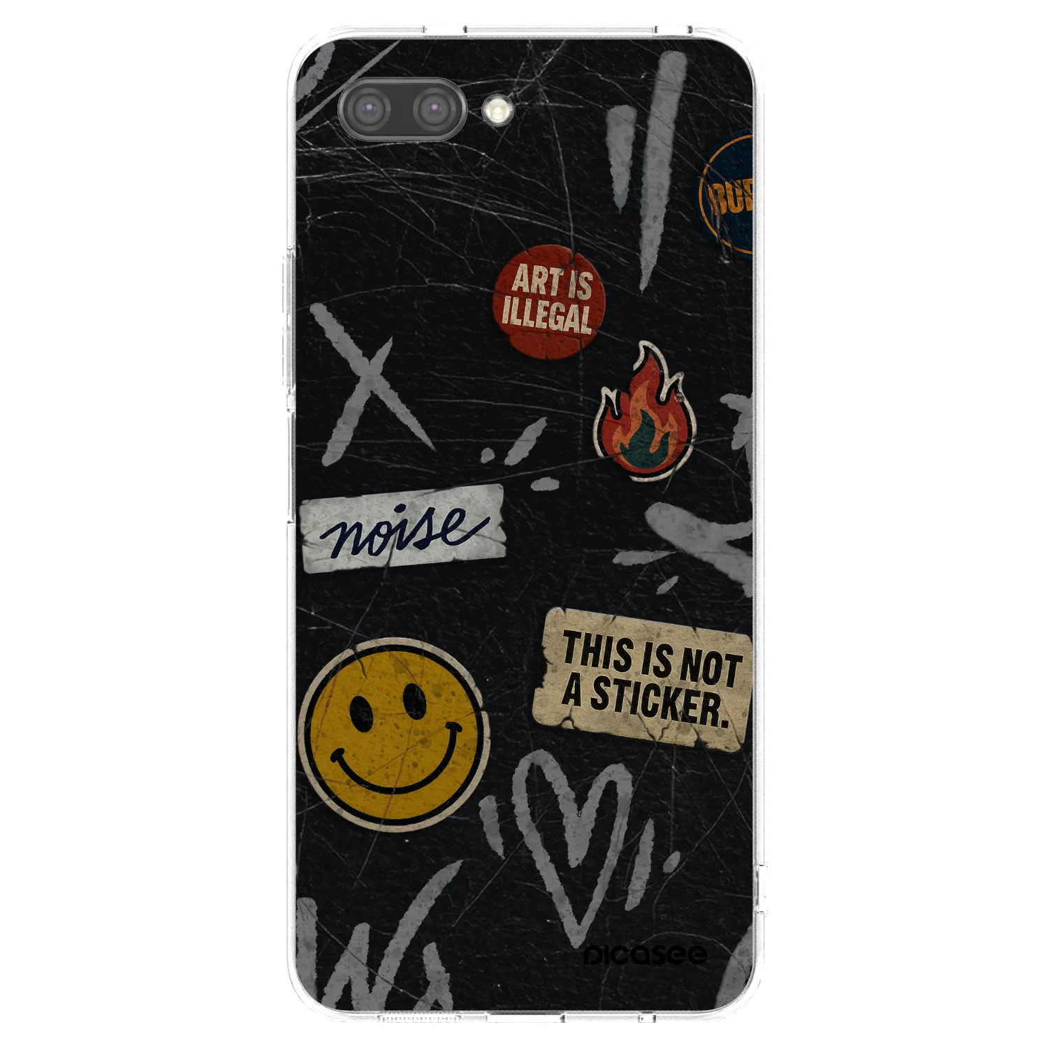 Picasee silikonový průhledný obal pro Honor 10 - STICKERS x TAGS