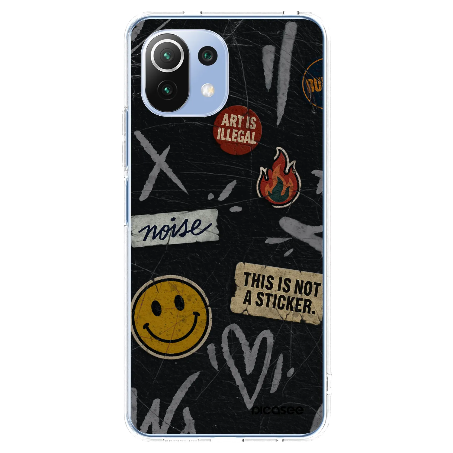 Picasee silikonový průhledný obal pro Xiaomi 11 Lite 5G NE - STICKERS x TAGS