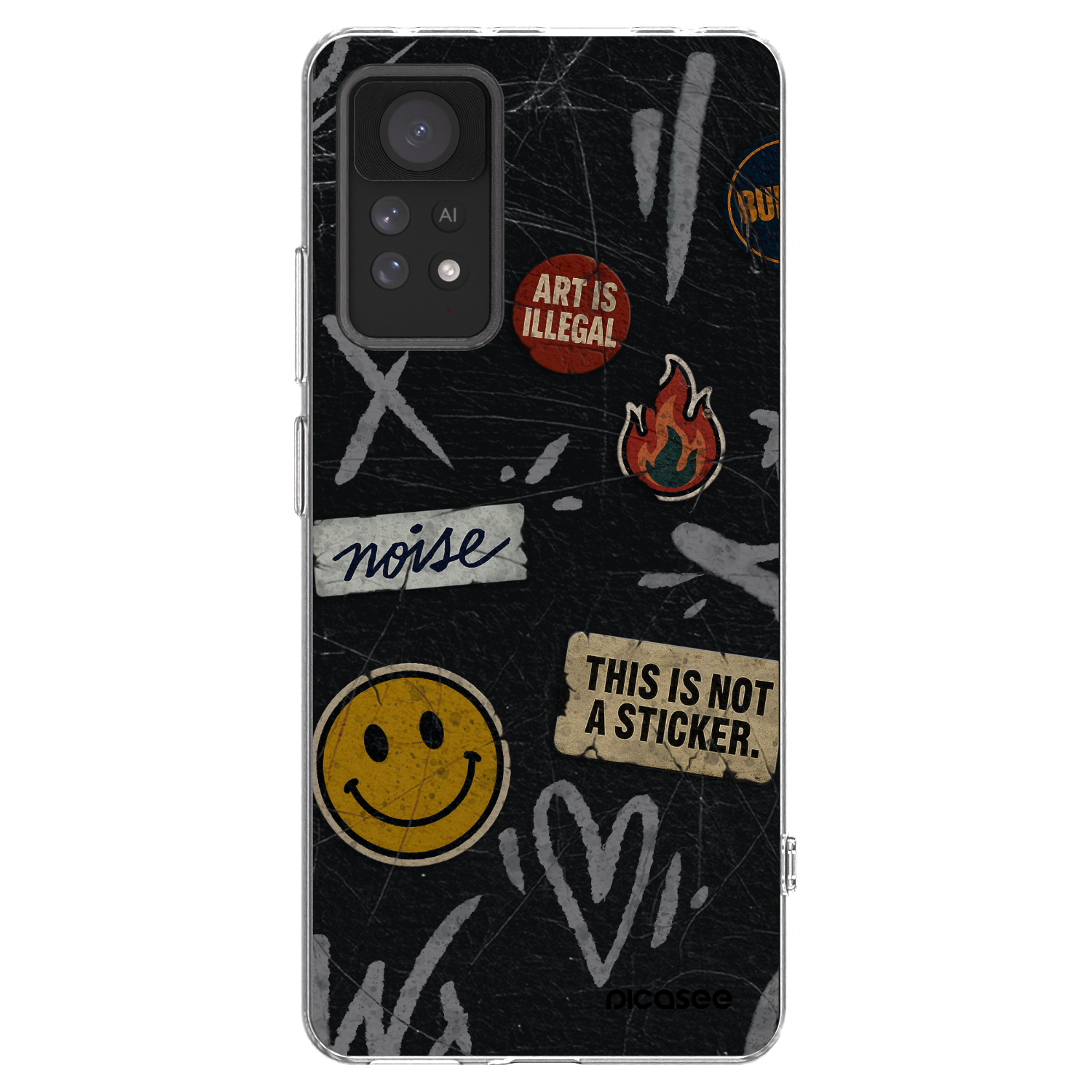 Picasee silikonový průhledný obal pro Xiaomi Redmi Note 11 Pro - STICKERS x TAGS
