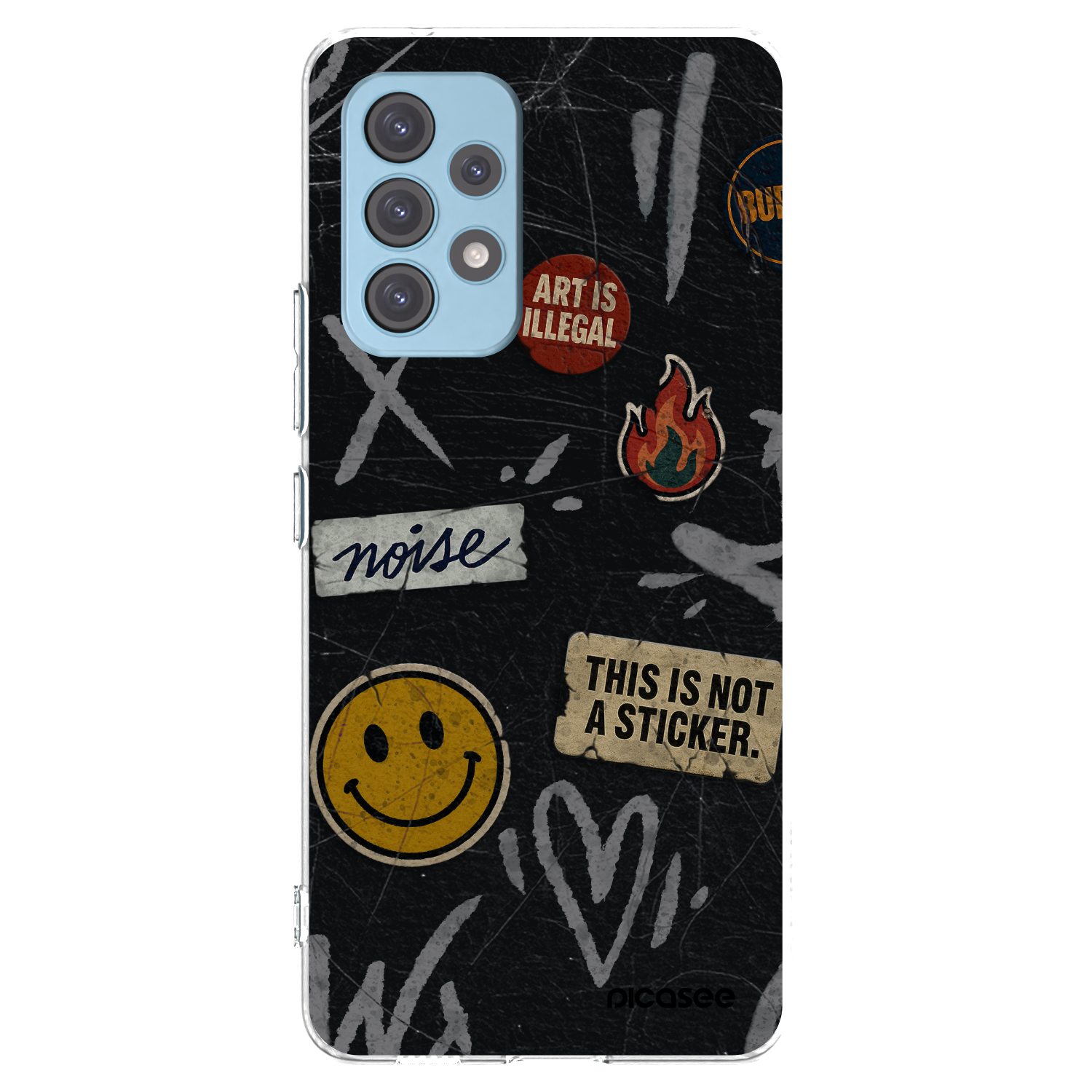 Picasee silikonový průhledný obal pro Samsung Galaxy A53 5G A536 - STICKERS x TAGS