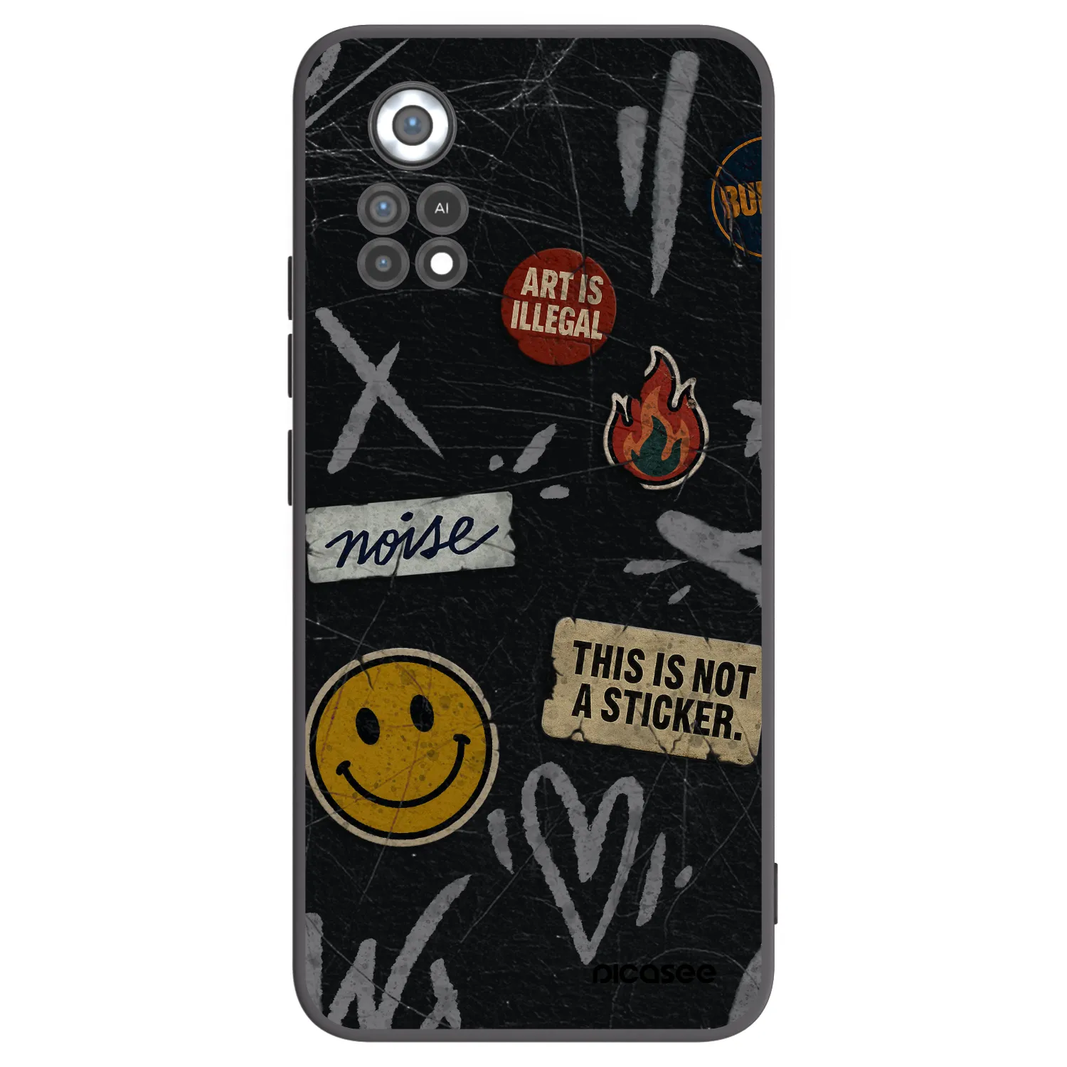 Picasee silikonový černý obal pro Xiaomi Poco X4 Pro 5G - STICKERS x TAGS