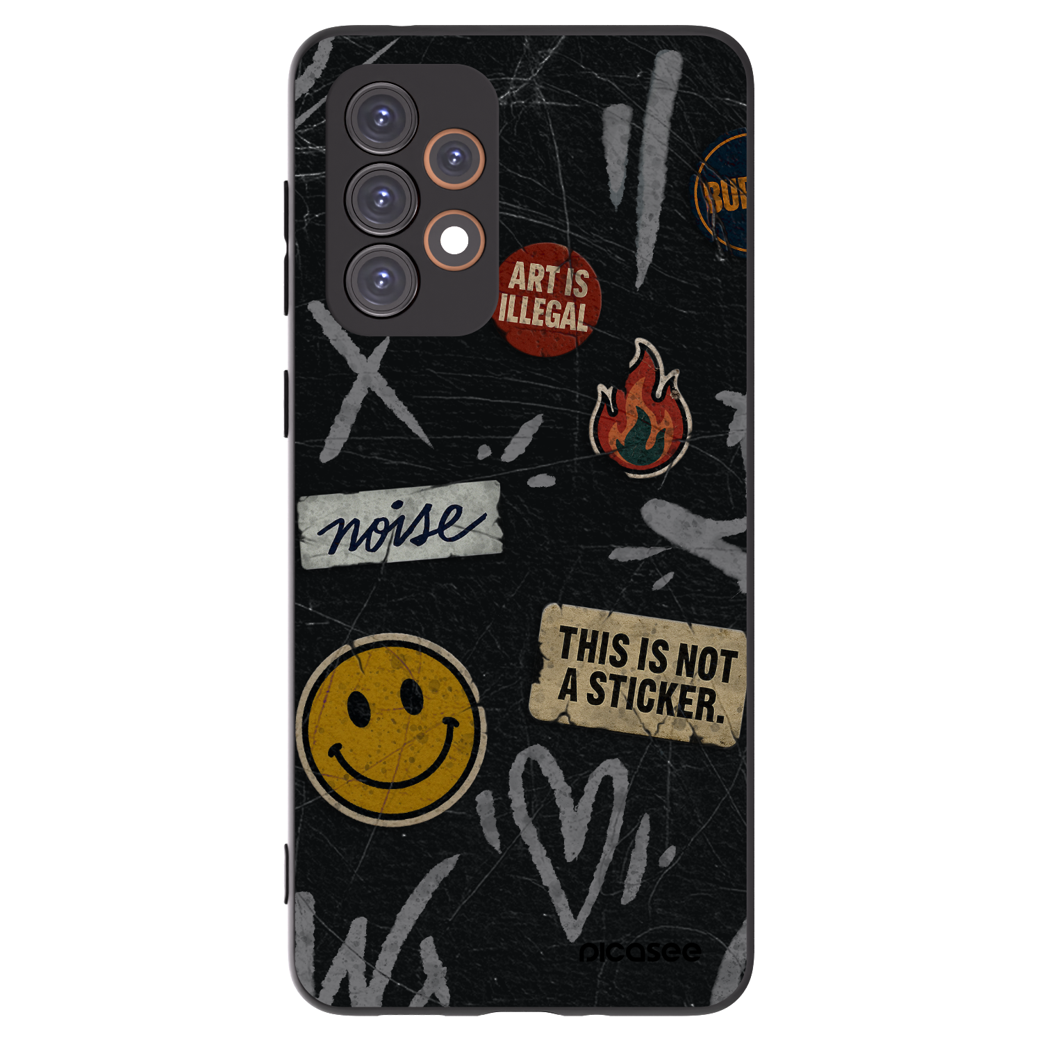 Picasee silikonový černý obal pro Samsung Galaxy A33 5G A336 - STICKERS x TAGS