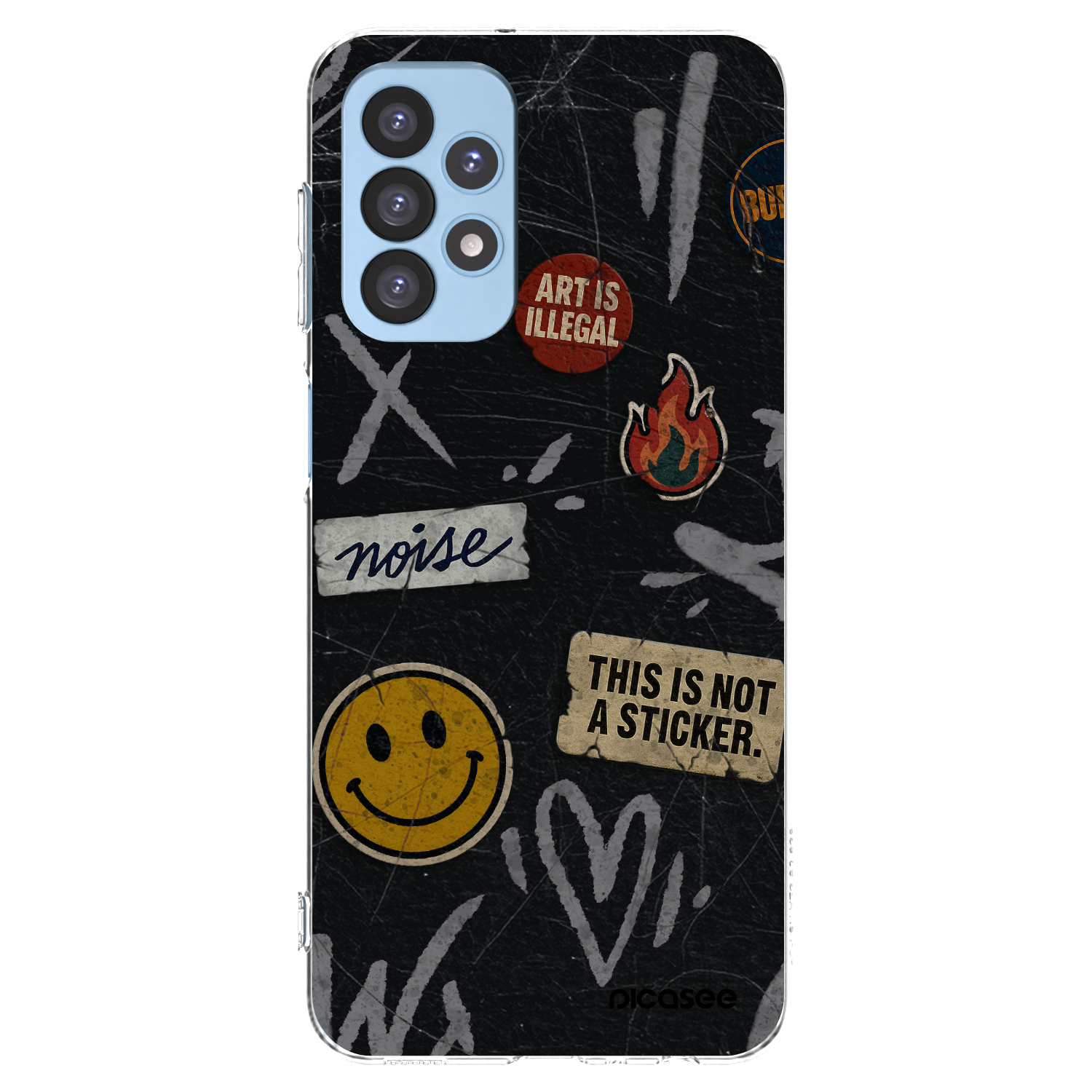 Picasee silikonový průhledný obal pro Samsung Galaxy A23 A235F 4G - STICKERS x TAGS