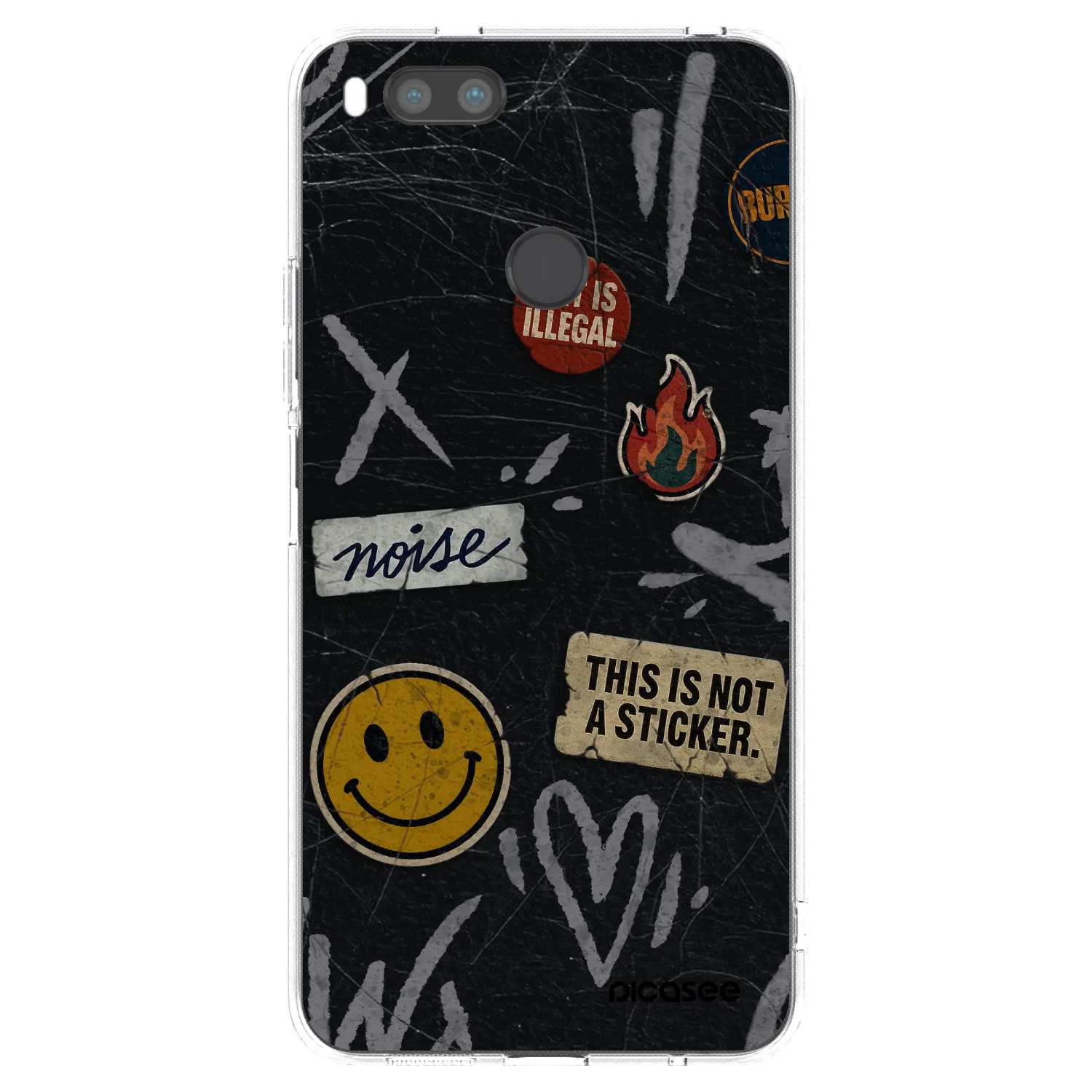 Picasee silikonový průhledný obal pro Xiaomi Redmi A1 - STICKERS x TAGS