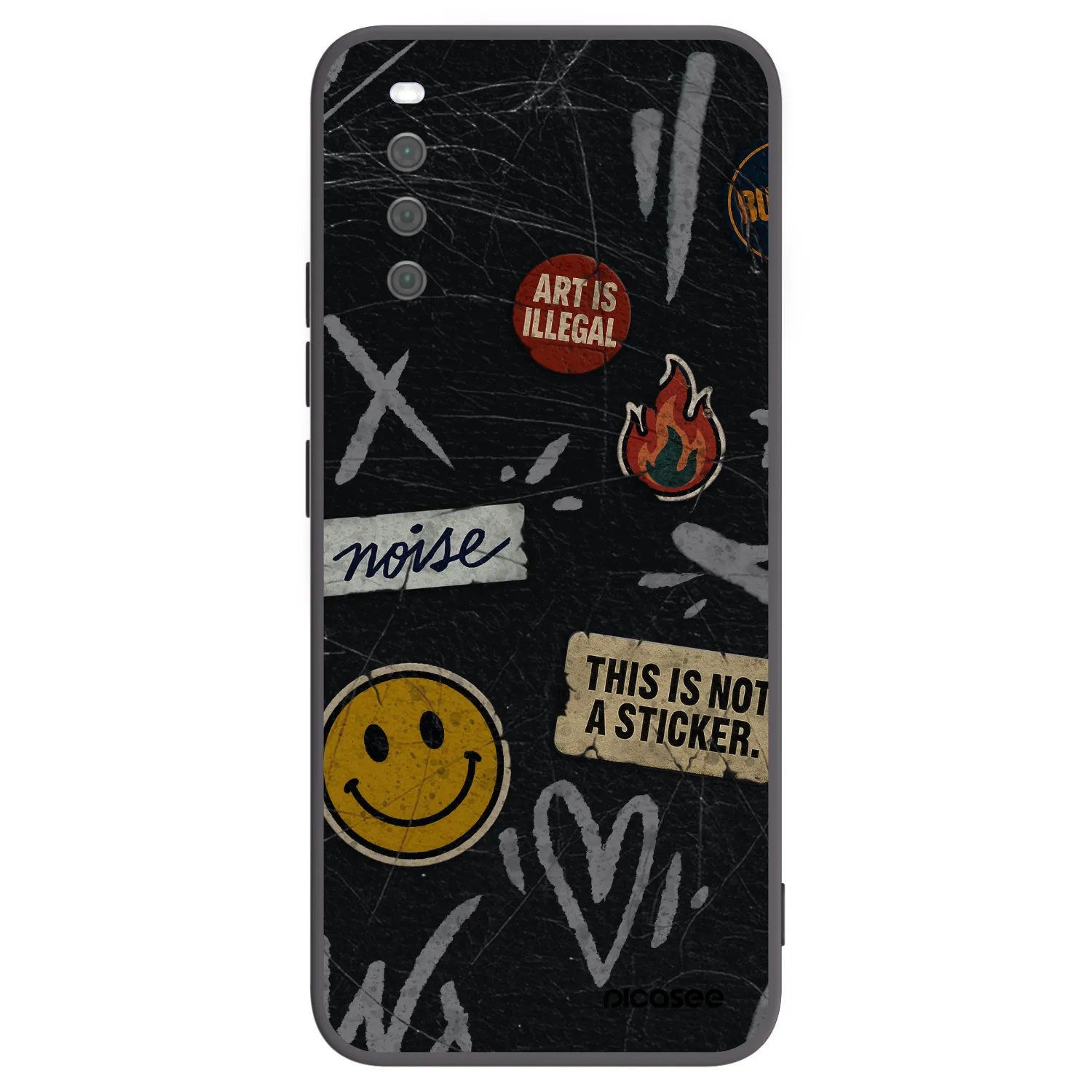 Picasee silikonový černý obal pro Sony Xperia 10 III - STICKERS x TAGS