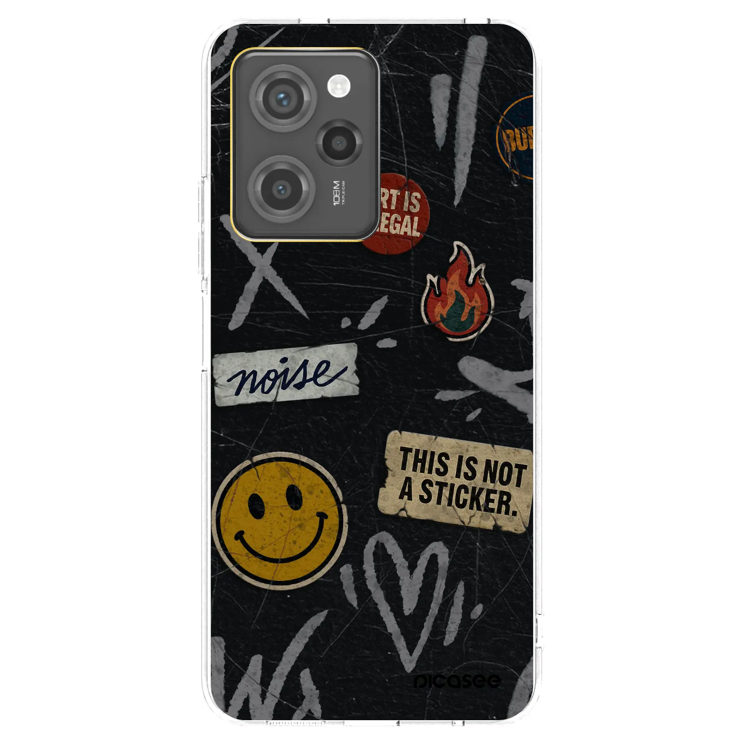 Picasee silikonový černý obal pro Xiaomi Poco X5 Pro - STICKERS x TAGS