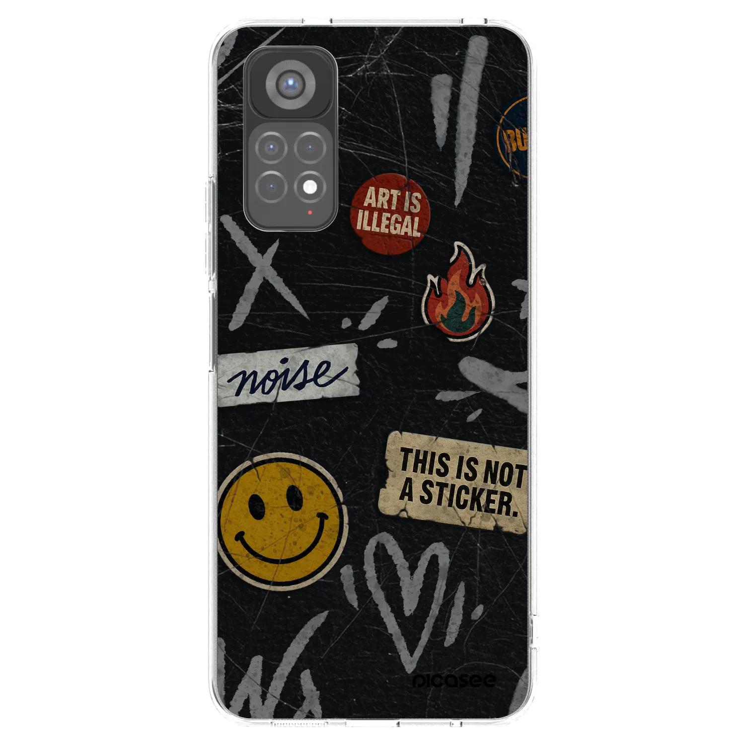 Picasee silikonový průhledný obal pro Xiaomi Redmi Note 11S 5G - STICKERS x TAGS