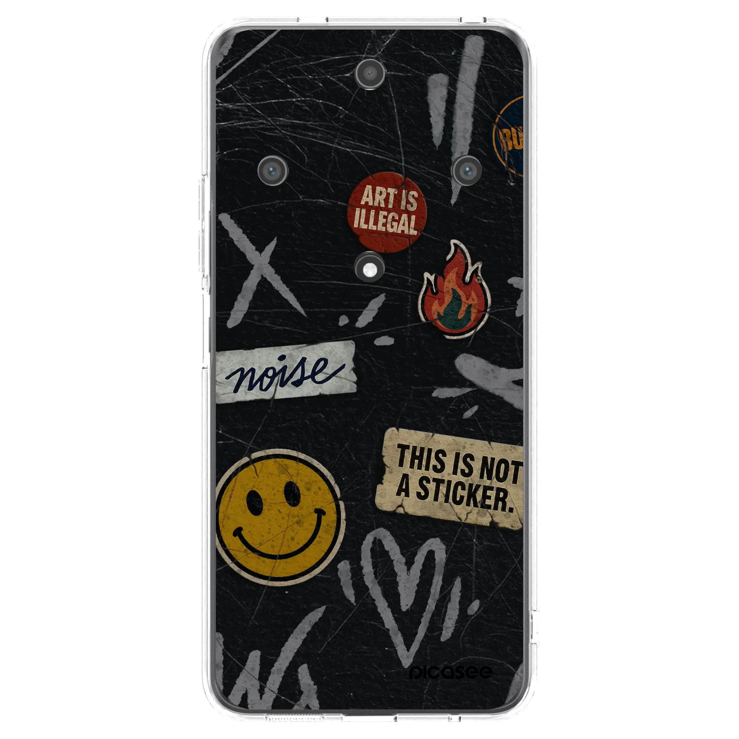 Picasee silikonový průhledný obal pro Honor Magic5 Lite 5G - STICKERS x TAGS