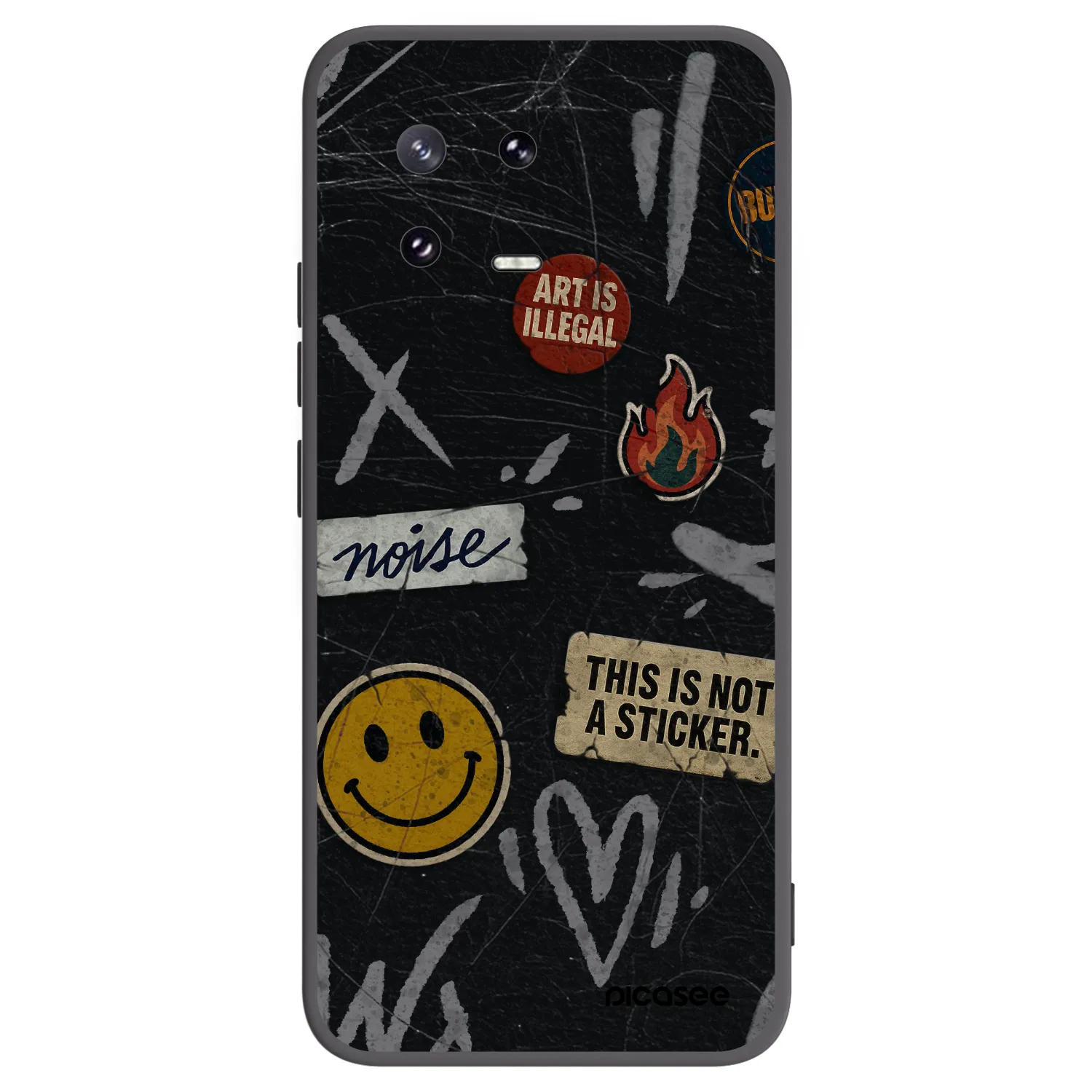 Picasee silikonový černý obal pro Xiaomi 13 Pro - STICKERS x TAGS