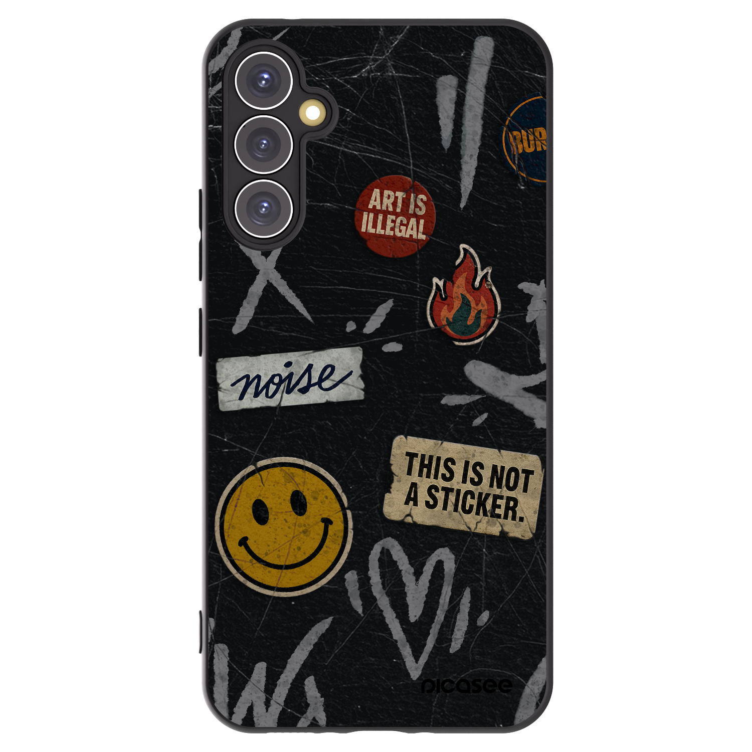 Picasee silikonový černý obal pro Samsung Galaxy A34 5G A346B - STICKERS x TAGS