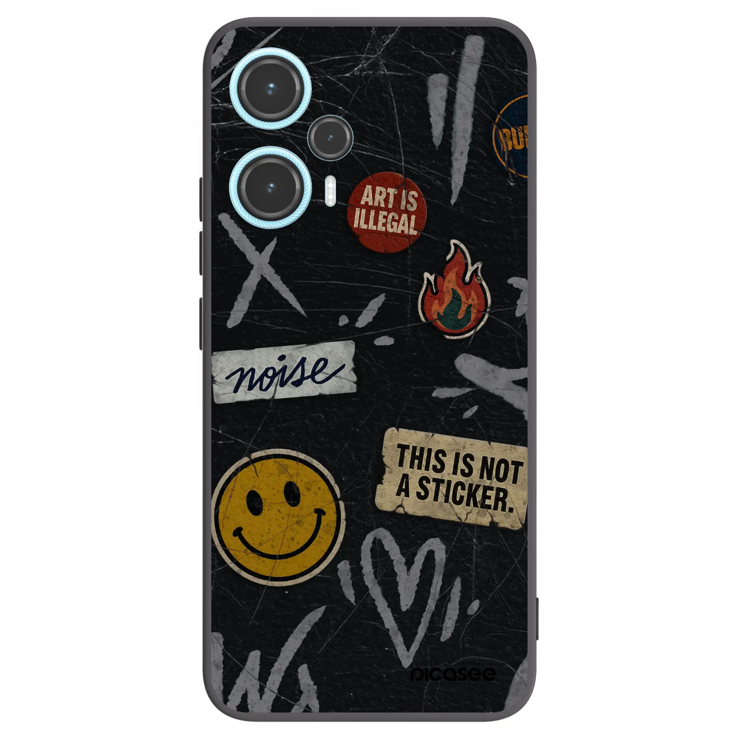 Picasee silikonový černý obal pro Xiaomi Poco F5 - STICKERS x TAGS